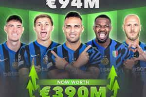 小图拉姆免签国米9360万欧签劳塔罗等5将，现身价3.9亿欧